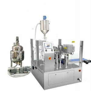 లిక్విడ్ & పేస్ట్ కోసం పిస్షన్ ఫిల్లర్‌తో ఆటోమేటిక్ ప్రీ-మేడ్ బ్యాగ్ ఫిల్ సీల్ ప్యాకేజింగ్