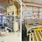 15KG చెక్క గుళికలు బరువు నింపే బ్యాగింగ్ ప్యాలెటైజింగ్ లైన్ డెలివరీకి సిద్ధంగా ఉంది